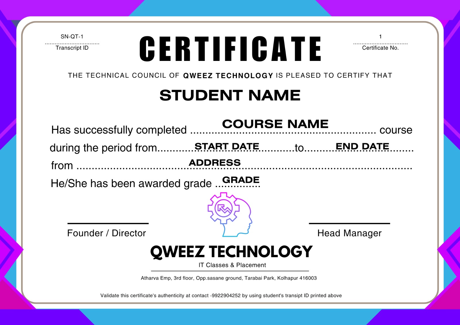 Certificate
